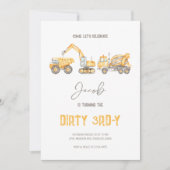 Bouwthema 3e verjaardag uitnodiging (Voorkant)