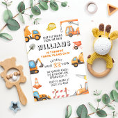 Bouwthema 3e verjaardagsfeest kaart