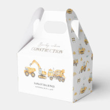 Bouwthema Baby shower Favor Box