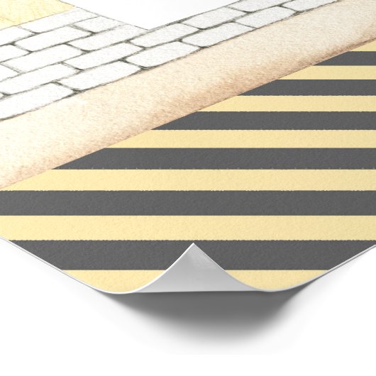 Bouwthema Baby shower Welkomstbord Poster (Hoek)