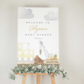 Bouwthema Baby shower Welkomstbord Poster