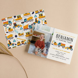 Bouwthema Birthday Dump Truck Kaart