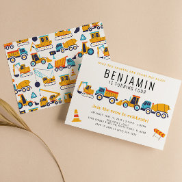 Bouwthema Birthday Dump Truck Kaart