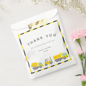 Bouwthema Birthday Party Bedankzakje (Gezegeld)