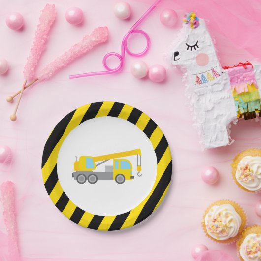 Bouwthema Birthday Party Papieren Bordje (Feest)