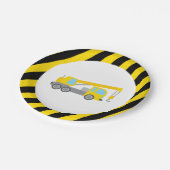 Bouwthema Birthday Party Papieren Bordje (Gekanteld)