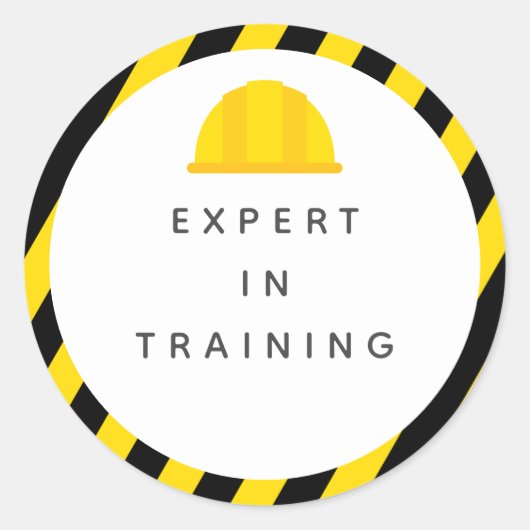 Bouwthema Birthday Party Ronde Sticker (Voorkant)