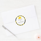Bouwthema Birthday Party Ronde Sticker (Envelop)