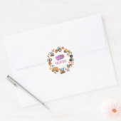 Bouwthema Birthday Party Ronde Sticker (Envelop)