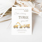 Bouwthema Derde Verjaardag uitnodiging