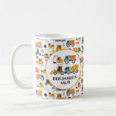 Bouwthema Dump Trucks Mokken voor kinderen (Links)