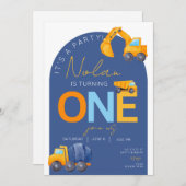 Bouwthema Eerste verjaardag Kaart (Voorkant / Achterkant)