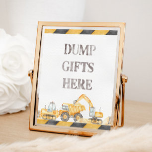 Bouwthema Gift Drop Off Station Sign Poster