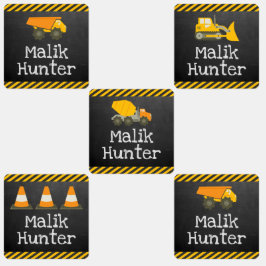 Bouwthema Kinder naamlabels voor kleding Labels