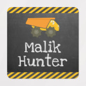 Bouwthema Kinder naamlabels voor kleding Labels (Design 1)