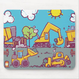 Bouwthema Mousepad voor kinderen Muismat