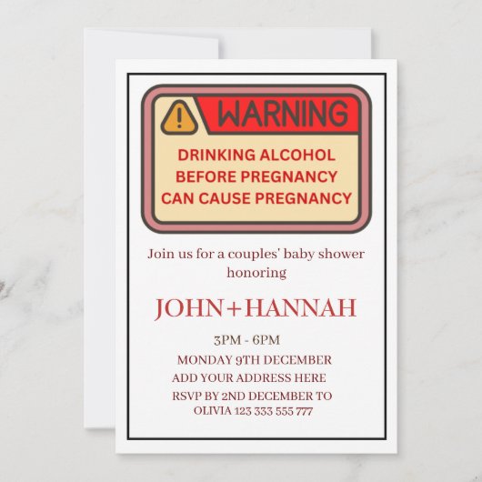 Bouwthema paren Funny Co-ed Baby shower Kaart (Voorkant)