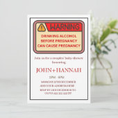 Bouwthema paren Funny Co-ed Baby shower Kaart (Staand voorkant)