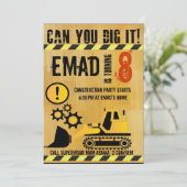 Bouwthema uitnodiging van dag tot dag van dag (Staand voorkant)