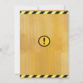 Bouwthema uitnodiging van dag tot dag van dag (Achterkant)