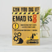 Bouwthema uitnodiging van dag tot dag van dag (Staand voorkant)