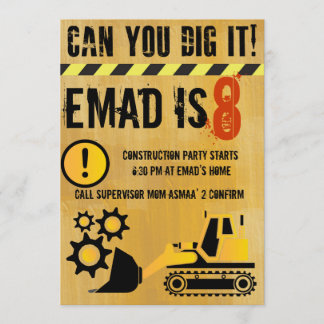 Bouwthema uitnodiging van dag tot dag van dag