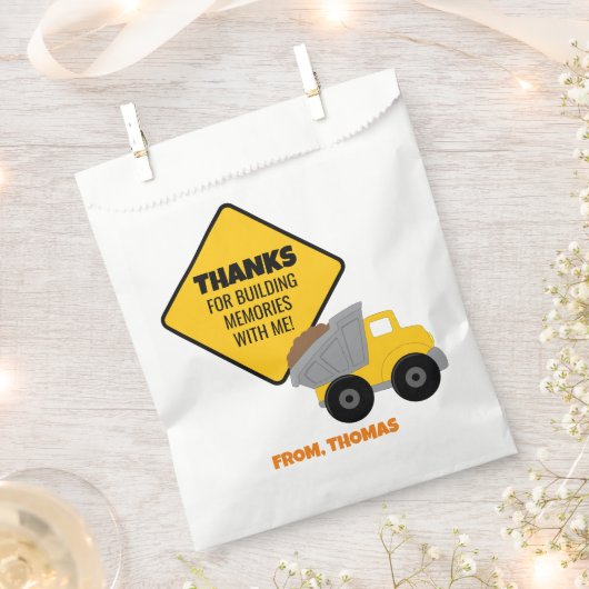 Bouwthema Verjaardag Bedankzakje (Geknipt)