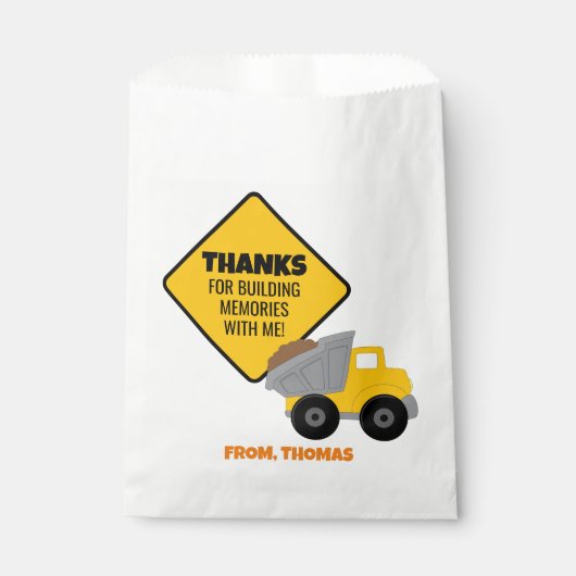 Bouwthema Verjaardag Bedankzakje (Voorkant)