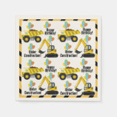 Bouwthema Verjaardag Papier Servetten (Voorkant)