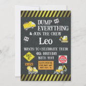 Bouwthema Verjaardagsfeestuitnodiging Kaart (Voorkant)