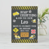 Bouwthema Verjaardagsfeestuitnodiging Kaart (Staand voorkant)