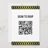 Bouwthema Verjaardagsfeestuitnodiging Kaart (Achterkant)