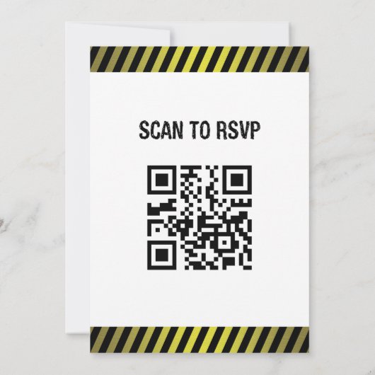 Bouwthema Verjaardagsfeestuitnodiging Kaart (Achterkant)