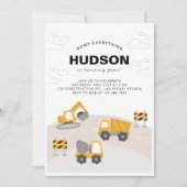 Bouwthema Verjaardagsfeestuitnodiging Kaart (Voorkant)