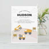 Bouwthema Verjaardagsfeestuitnodiging Kaart (Staand voorkant)