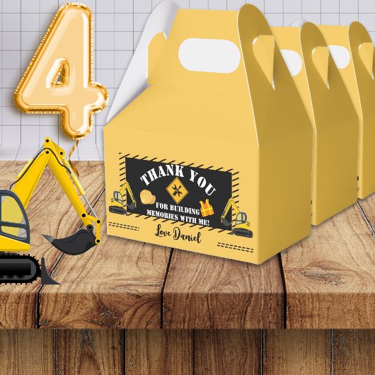 Bouwthema Verjaardagsgunst Box Bedankdoosjes