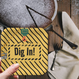 Bouwthema Verjaardagspapier Borden Papieren Bordje