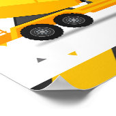 Bouwthema Vrachtwagens Kinderen Verjaardag Welkom Poster (Hoek)