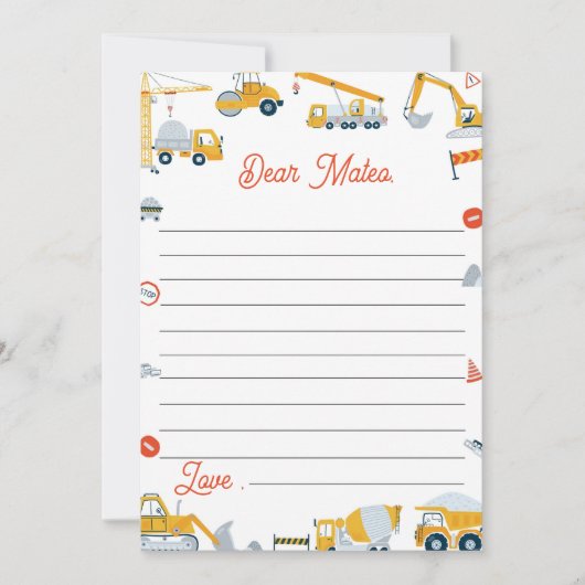 Bouwtijd Capsule Note Bericht Kaart (Voorkant)