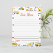 Bouwtijd Capsule Note Bericht Kaart (Staand voorkant)