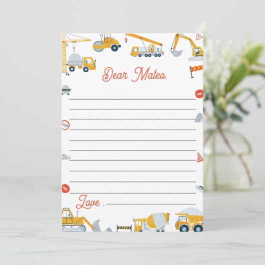 Bouwtijd Capsule Note Bericht Kaart (Staand voorkant)