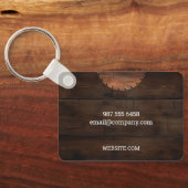 Bouwtimmerman rustiek hout nuttig sleutelhanger (Achterkant)