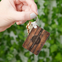Bouwtimmerman rustiek hout nuttig sleutelhanger
