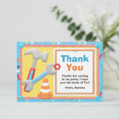 Bouwtools Verleden dag Dank je wel Bedankkaart (Staand voorkant)