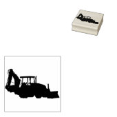 Bouwtrekker Rubberstempel (Gestempeld)