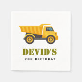 bouwtruck Verjaardag Servet (Voorkant)