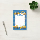 Bouwtrucks Gepersonaliseerde Mitzvah Post-it® Notes (Kantoor)