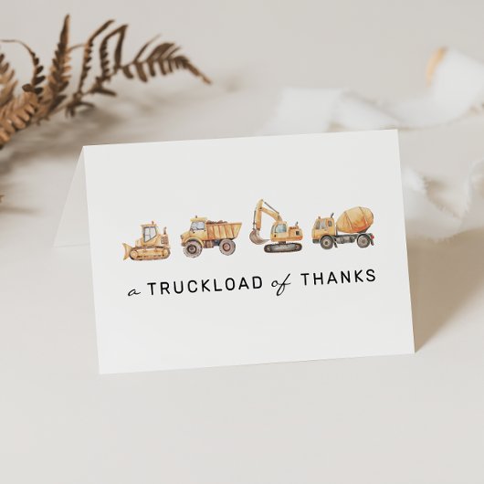 Bouwtrucks Modern Verjaardag Bedanktkaart Bedankkaart