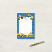 Bouwtrucks Persoonlijke Mitzvah Post-it® Notes (Op bureau)