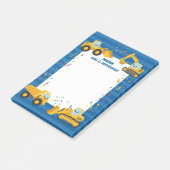 Bouwtrucks Persoonlijke Mitzvah Post-it® Notes (Schuin)